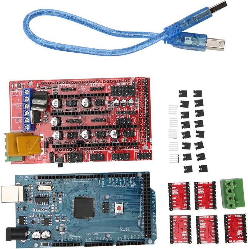 Thincol 3D Printer Controller DIY Kit, RAMPS 1.4 + 2560 R3 Board + 5pcs A4988 Stepper Motor Driver & Heatsink for Arduino RepRap - Image 3