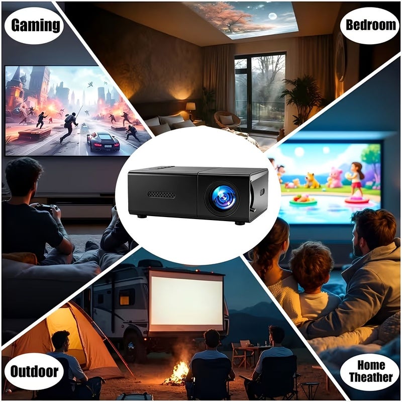 مشروع صغير ذكي مع تصحيح الإمالة، دوران 180 درجة، مكبر صوت مدمج، متوافق مع USB و HD للهواتف الذكية وأجهزة الكمبيوتر المحمولة والتلفزيونات - Image 3