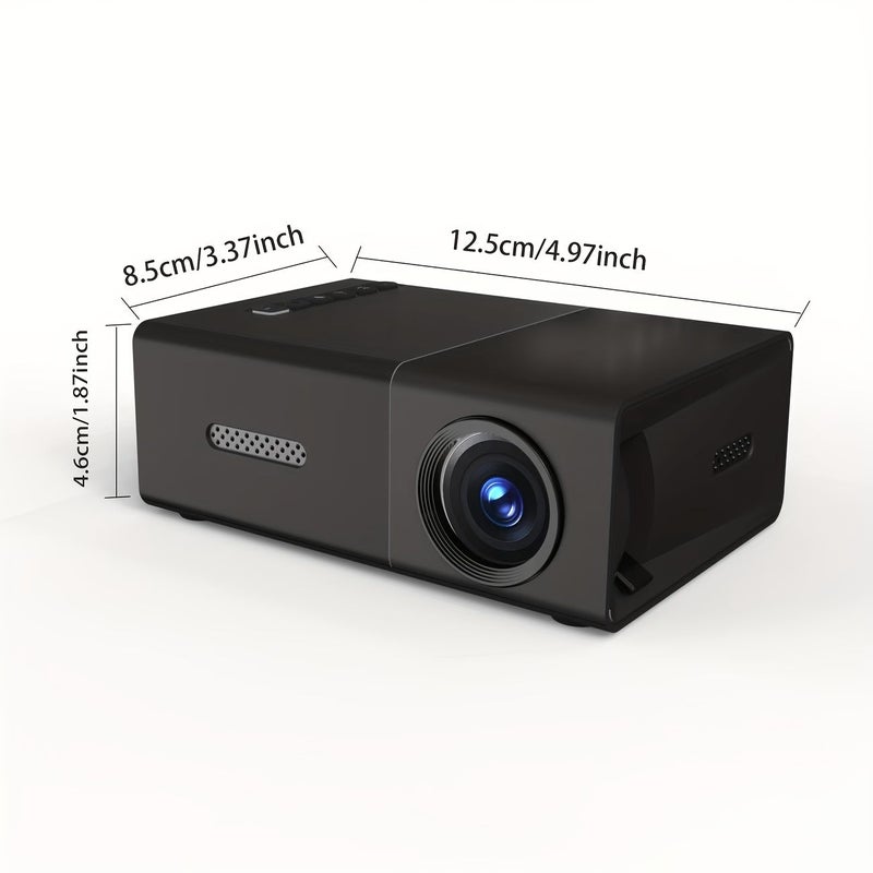 مشروع صغير ذكي مع تصحيح الإمالة، دوران 180 درجة، مكبر صوت مدمج، متوافق مع USB و HD للهواتف الذكية وأجهزة الكمبيوتر المحمولة والتلفزيونات - Image 2