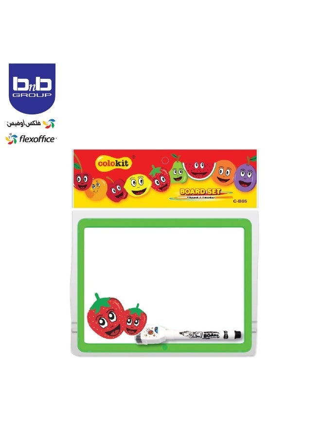 FLEXOFFICE Kids Whiteboard Set C-B05 1Pcs Board + 1Marker Board For Learning Writing, With English And Arabic - Image 1