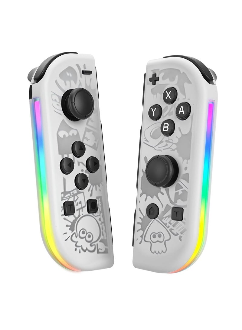 KOWVOWZ KOWVOWZ Controller for Nintendo Switch, Replacement Joy-Cons Wireless Controller for Switch, Replacement Wireless Controllers with RGB Lighting Wake-up Dual Vibration Motion for Switch  - Image 2