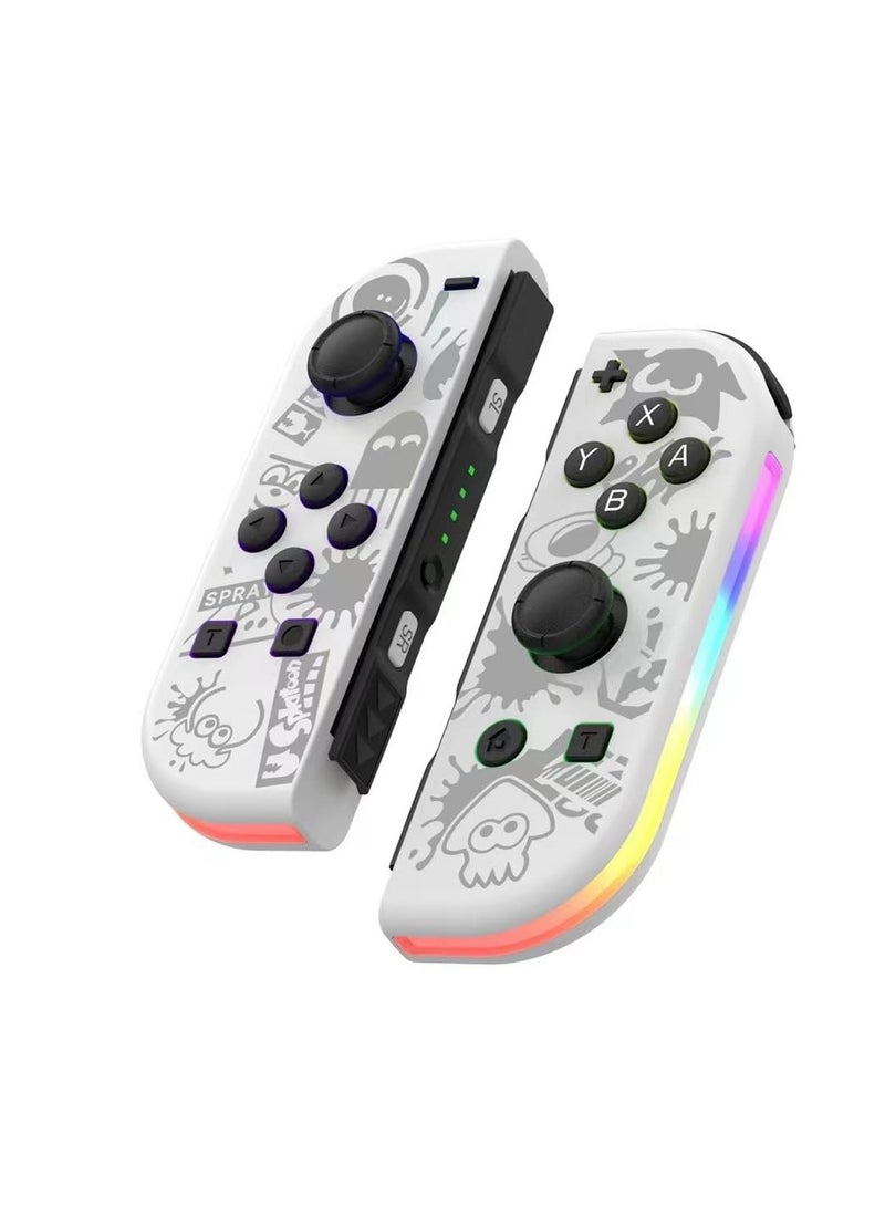 KOWVOWZ KOWVOWZ Controller for Nintendo Switch, Replacement Joy-Cons Wireless Controller for Switch, Replacement Wireless Controllers with RGB Lighting Wake-up Dual Vibration Motion for Switch  - Image 1