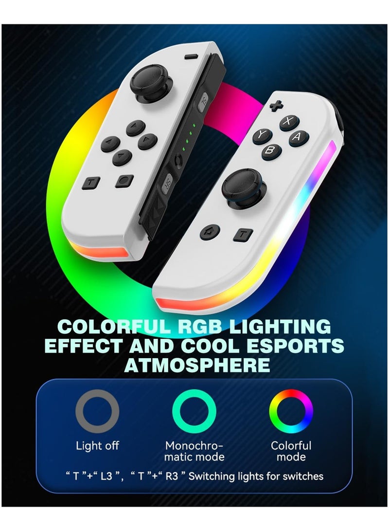 KOWVOWZ KOWVOWZ Controller for Nintendo Switch, Replacement Joy-Cons Wireless Controller for Switch, Replacement Wireless Controllers with RGB Lighting Wake-up Dual Vibration Motion for Switch  - Image 4