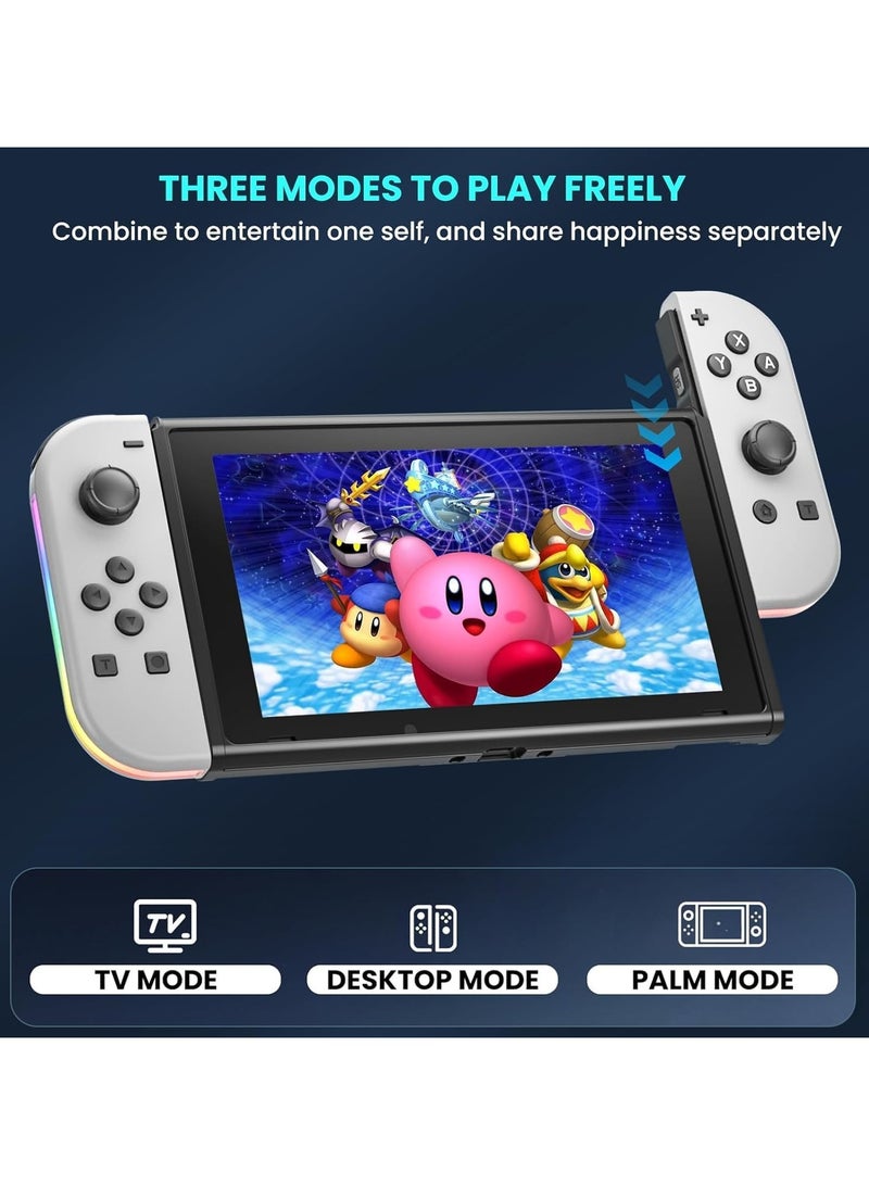 KOWVOWZ KOWVOWZ Controller for Nintendo Switch, Replacement Joy-Cons Wireless Controller for Switch, Replacement Wireless Controllers with RGB Lighting Wake-up Dual Vibration Motion for Switch  - Image 3
