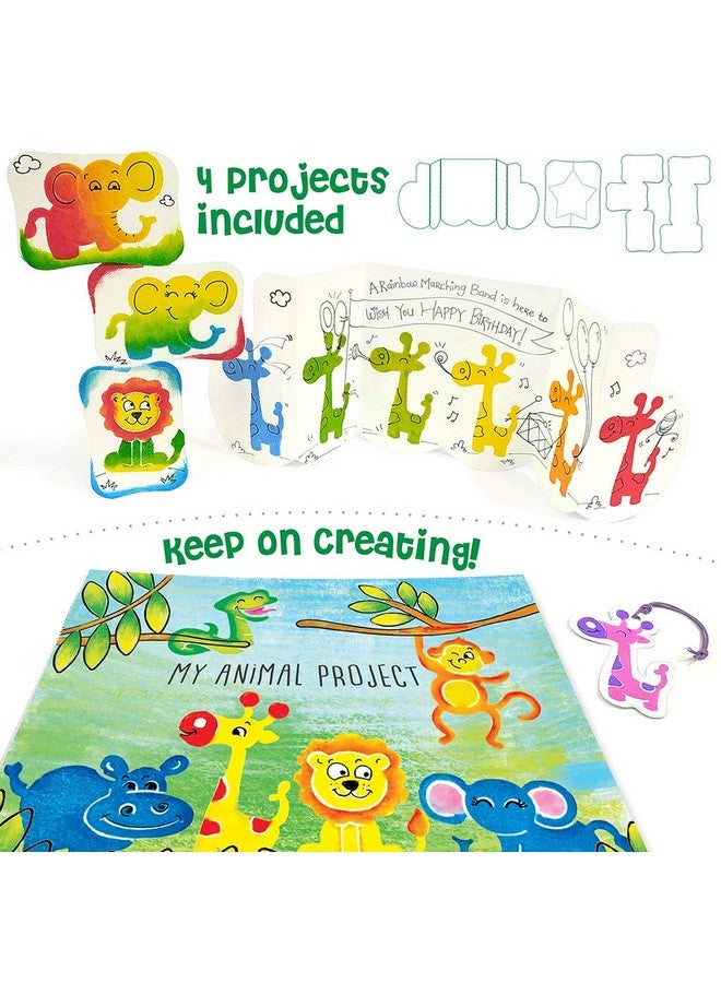 Imagimake Stamp Art Jungle Coloring & Stamping Set For Girls & Boys 3 Years +, Multicolor - Image 3