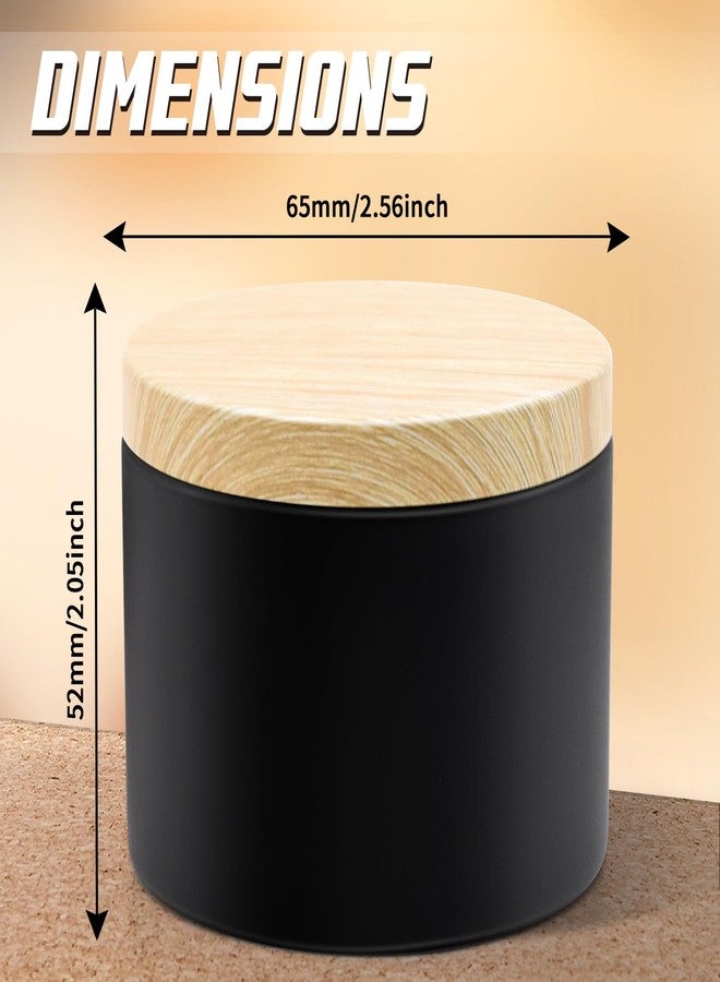 YJHSS 4oz Black Candle Tins with Metal Wood-Grain Printing Lids, 24-Pack Candle Jars for Making Candles, Empty Candle Tins for Making Candles, Bulk 4 oz Candle Containers Candle Vessels - Image 2