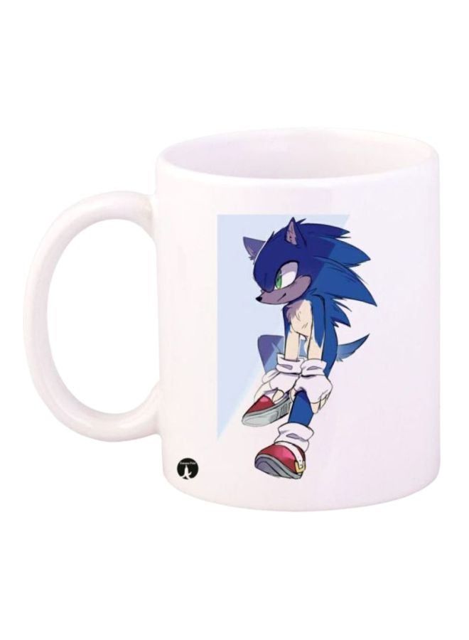 RKN Sonic Character Printed Mug White/Blue/Yellow - Image 2