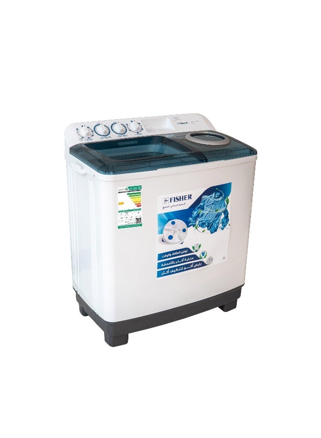 FISHER Twin Tub Washing Machine 12 Kg Plastic Body White - Image 2