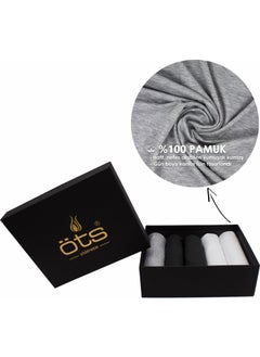 TS Men's 100% Cotton Undershirt 5-Piece Set, Comfortable Fit, Black Premium Special Box, Underwear, Underwear  - Image 4