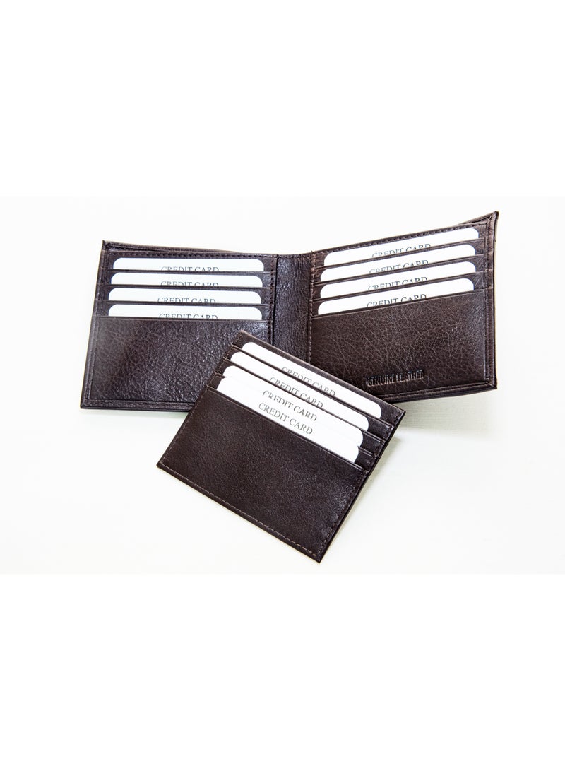 Mont Hawk Men's Genuine Leather Wallet with Removable Card Holder – Premium Bifold Wallet, Slim Leather Wallet, Credit Card Holder, Cash Wallet with Gift Box, Brown - Image 3