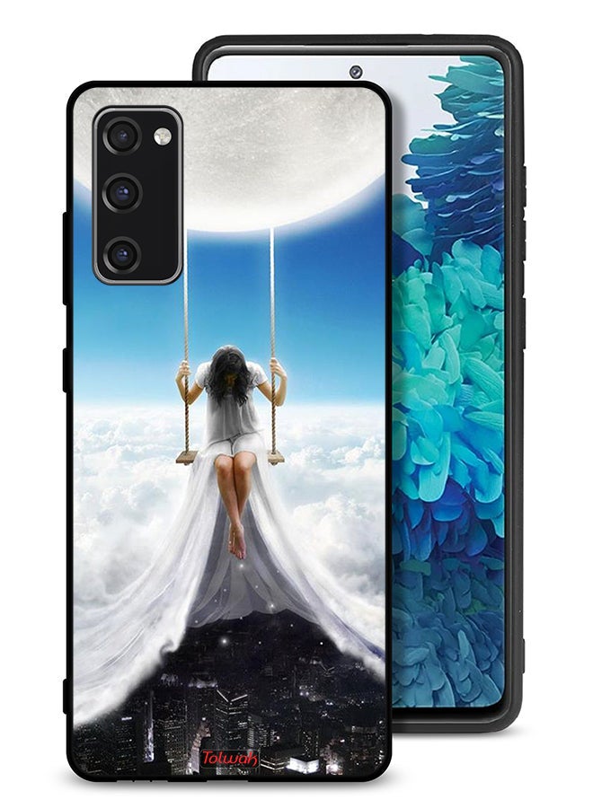 Tolwak Samsung Galaxy S20 FE Protective Case Cover Moon Clouds Town Art - Image 1