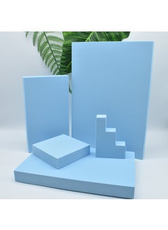 Generic EVA Foam Geometric Photo Props for Cosmetics and Accessories Ocean blue five-piece set 