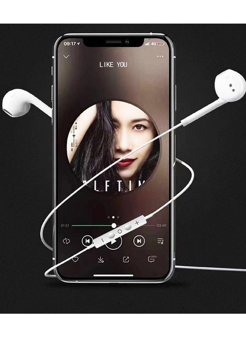 CoomBe - Lightning Wired Earphones White - Image 1