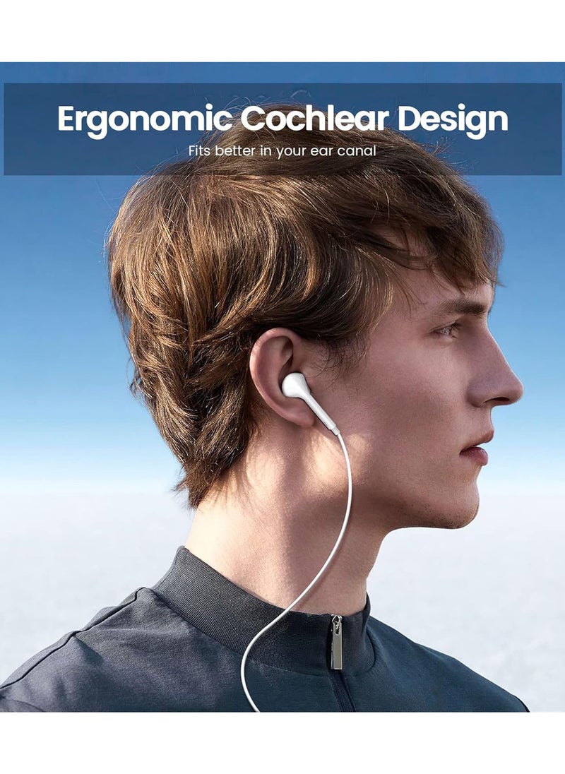 CoomBe - Lightning Wired Earphones White - Image 1
