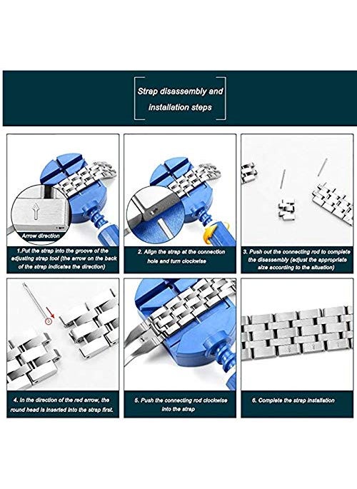 DIY Crafts DIY Crafts Watch Band Pins Link Remover Repair Tool Kit Direct Band Link Remover Metal Bracelet Spring Bar Repair Tool wExtra Pins  - Image 2