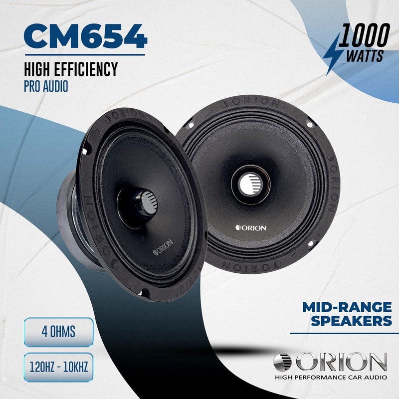ORION CM65-6 1/2" Speakers Midrange Pair with Grills - Orion Cobalt - Image 2