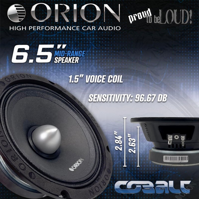 ORION CM65-6 1/2" Speakers Midrange Pair with Grills - Orion Cobalt - Image 3