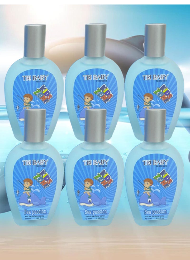 TRI 6 Pieces Sea Passion Perfume For Kids 85 Ml EDP - Image 1