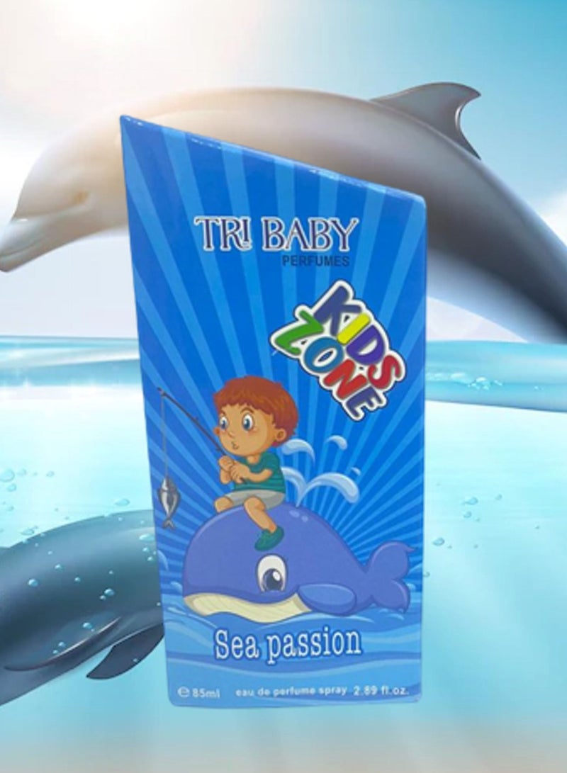 TRI 6 Pieces Sea Passion Perfume For Kids 85 Ml EDP - Image 2