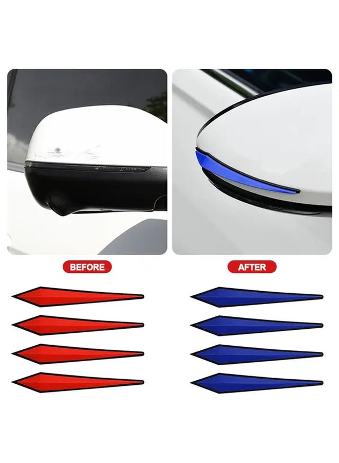 Red 4Pcs Car Door Protectors 3D Sticker Bumper Guard For Garage Wall Safety Parking - Image 4