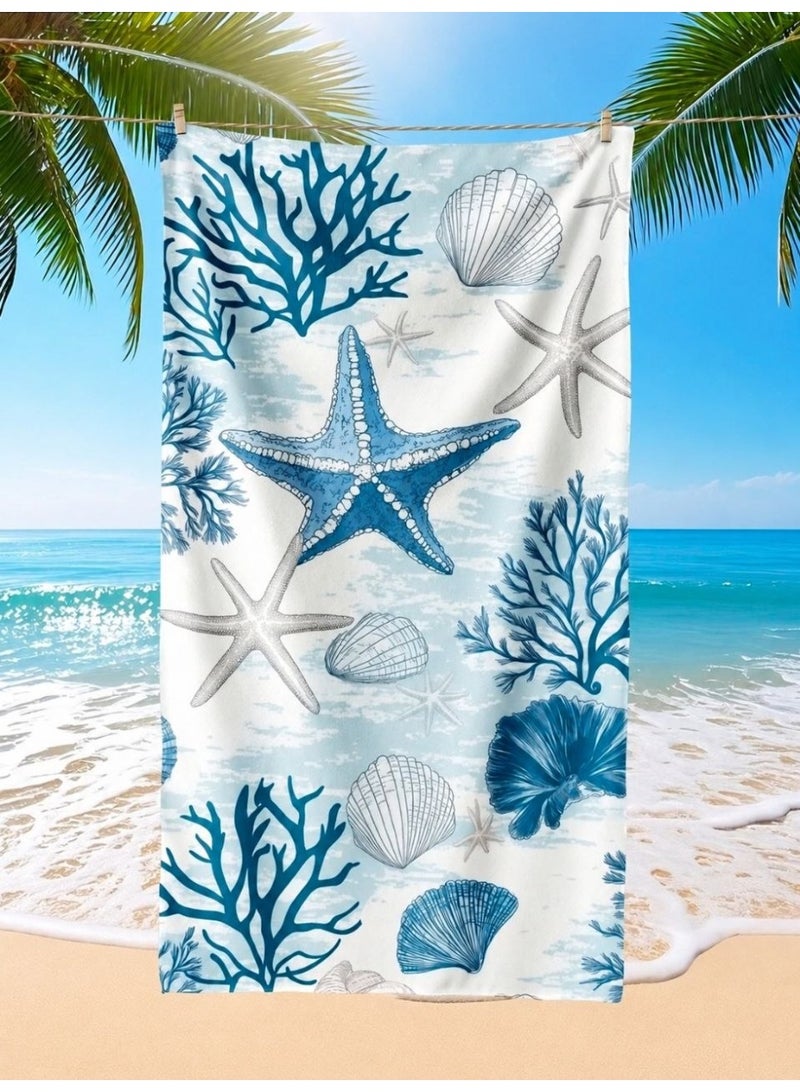 Microfiber Quick Dry Beach Blanket, Towel, Suitable For Swimming,Travel, Camping,Yoga Mat Outings Summer Beach Essentials - Image 1