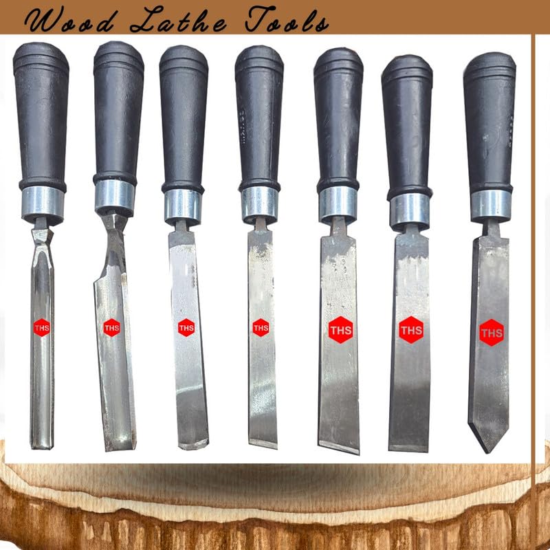 THS 7PCS 6 150MM WITH HANDLE Wood Carving Tools Wood Chisel Tool Set Wood Carving Chisel Set Wood Carving Hand Chisel Tool Carving Tools Woodworking Professional Lathe Gouges Tool - Image 2