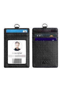 Generic Duty Metal Retractable Badge Holder Reel with Belt Clip Key Ring, Waterproof Vertical Clear ID Card Holder and PU Leather Badge Holder  - Image 2