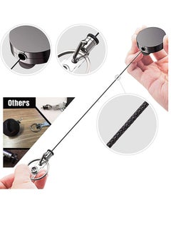 Generic Duty Metal Retractable Badge Holder Reel with Belt Clip Key Ring, Waterproof Vertical Clear ID Card Holder and PU Leather Badge Holder  - Image 4