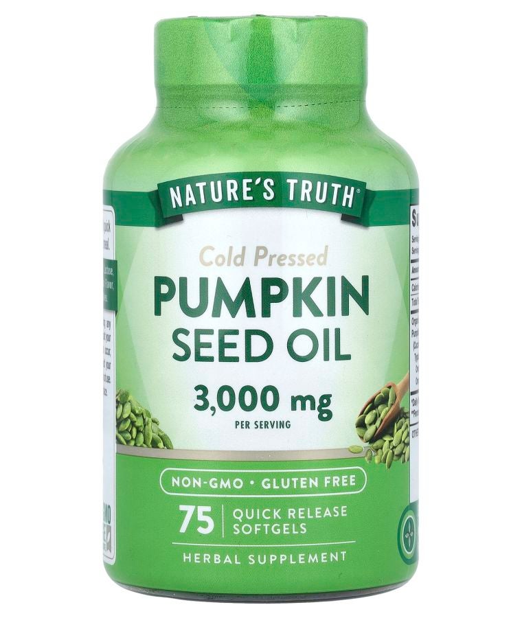 Pumpkin Seed Oil Cold Pressed 75 Quick Release Softgels (1000 mg per Softgel)