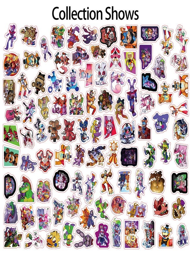 Pounchi Horror Game Stickers (100 Pcs with Cute Badge Decoration) Halloween Gaming PVC Sticker, Gifts for Laptop Water Bottle Skateboard Party Supplies - Image 2