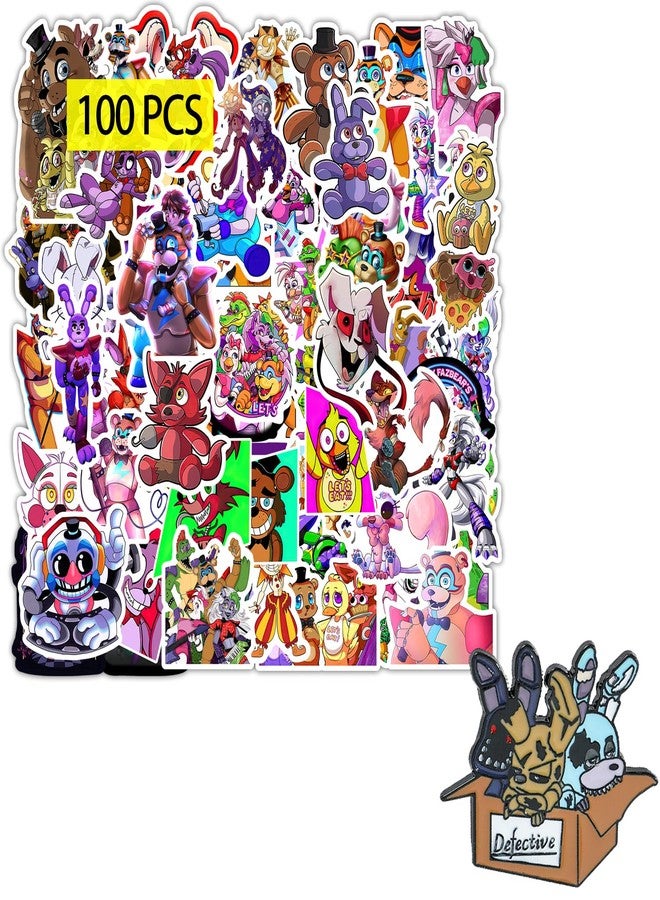 Pounchi Horror Game Stickers (100 Pcs with Cute Badge Decoration) Halloween Gaming PVC Sticker, Gifts for Laptop Water Bottle Skateboard Party Supplies - Image 1