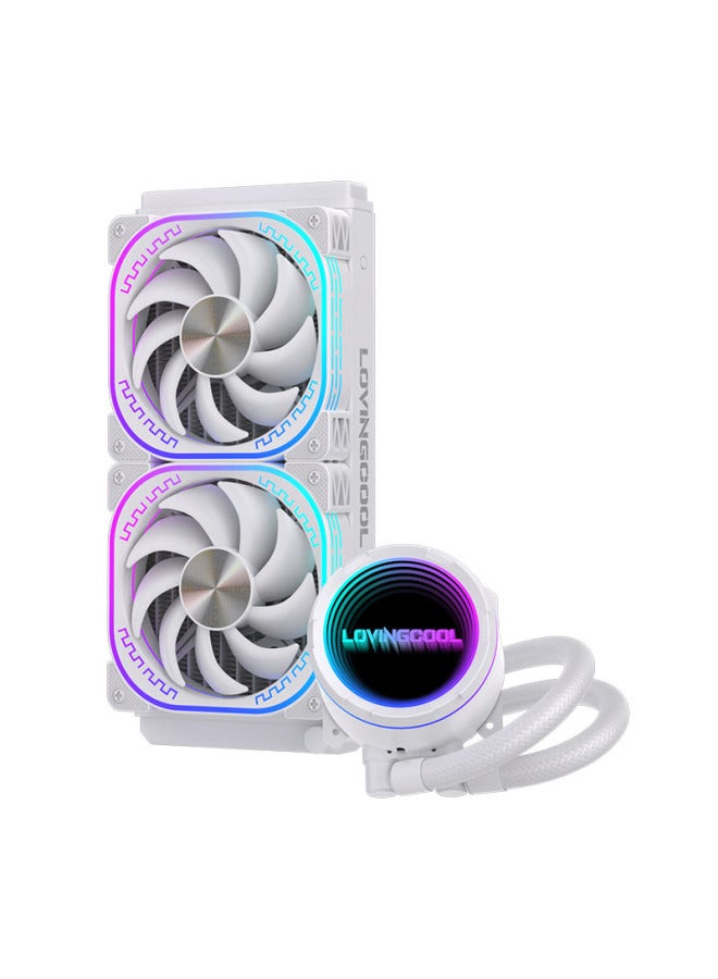 LOVINGCOOL Cpu Water Cooler Thousand Layer Mirror 240 Argb Temperature Control Amd Mystic Light Sync 2011 All-in-one Inter - Image 1