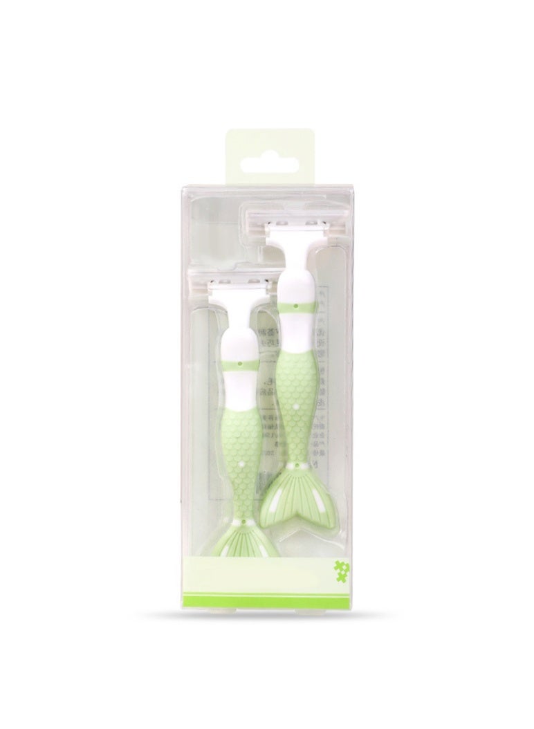 Mermaid Women’s Razor Set - 3 Packs of 2 (6 Razors Total) – 3-Blade Shaving Razor for Smooth Hair Removal, Body & Legs - Image 2