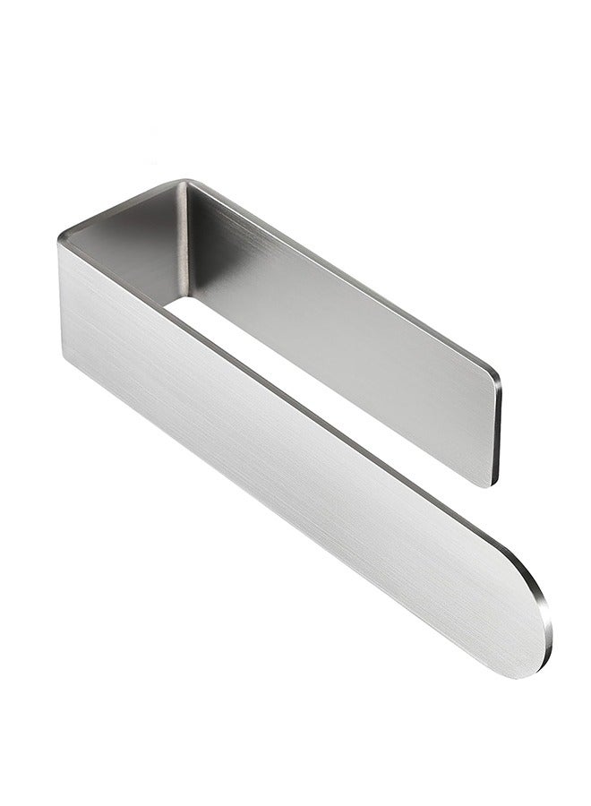 Hand Towel Holder, Stainless Steel Hand Towel Holder, Self Adhesive Hand Towel Holder, for Bathroom/Kitchen, Adhesive and Wall Mounted(Silver） - Image 1