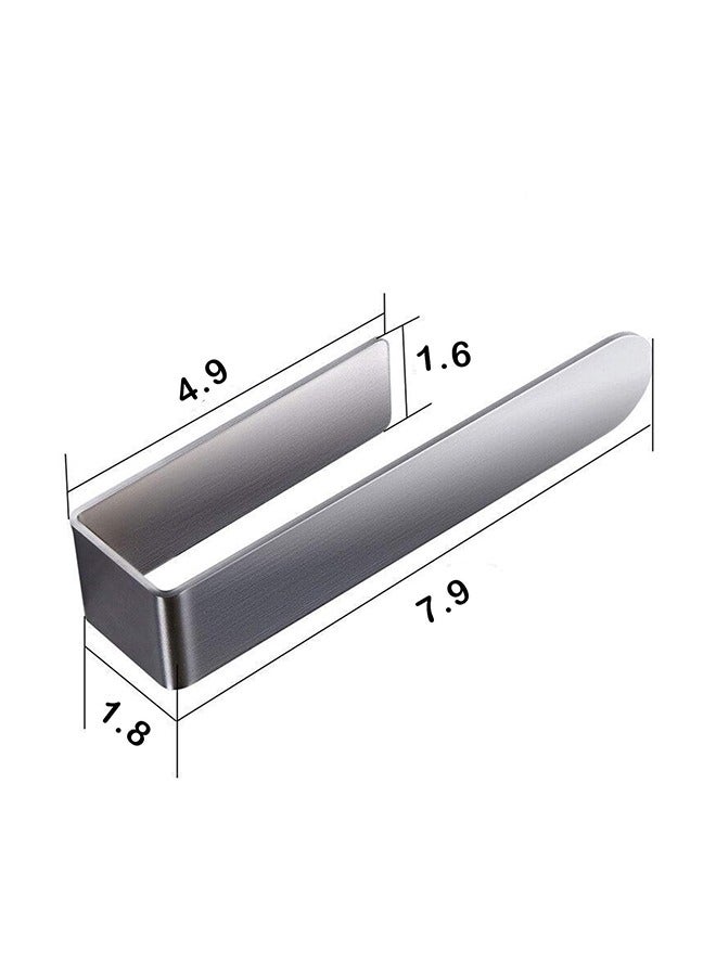 Hand Towel Holder, Stainless Steel Hand Towel Holder, Self Adhesive Hand Towel Holder, for Bathroom/Kitchen, Adhesive and Wall Mounted(Silver） - Image 2