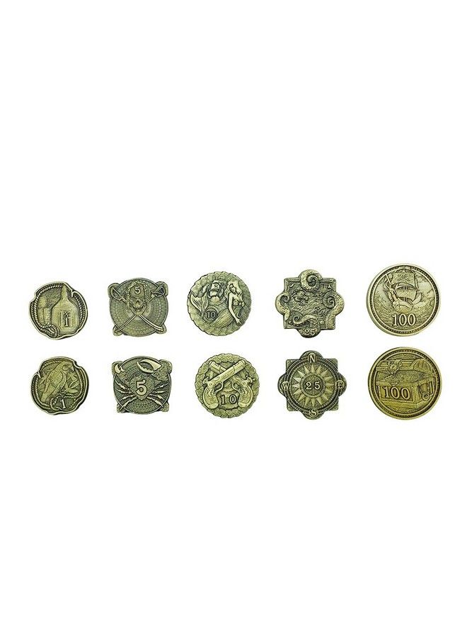 Norse Foundry Pirate Variety Set Of 10 (Plated Metal Novelty) Adventure Coins For Rpg Larp Dnd Pathfinder Treasure Booty - Image 2