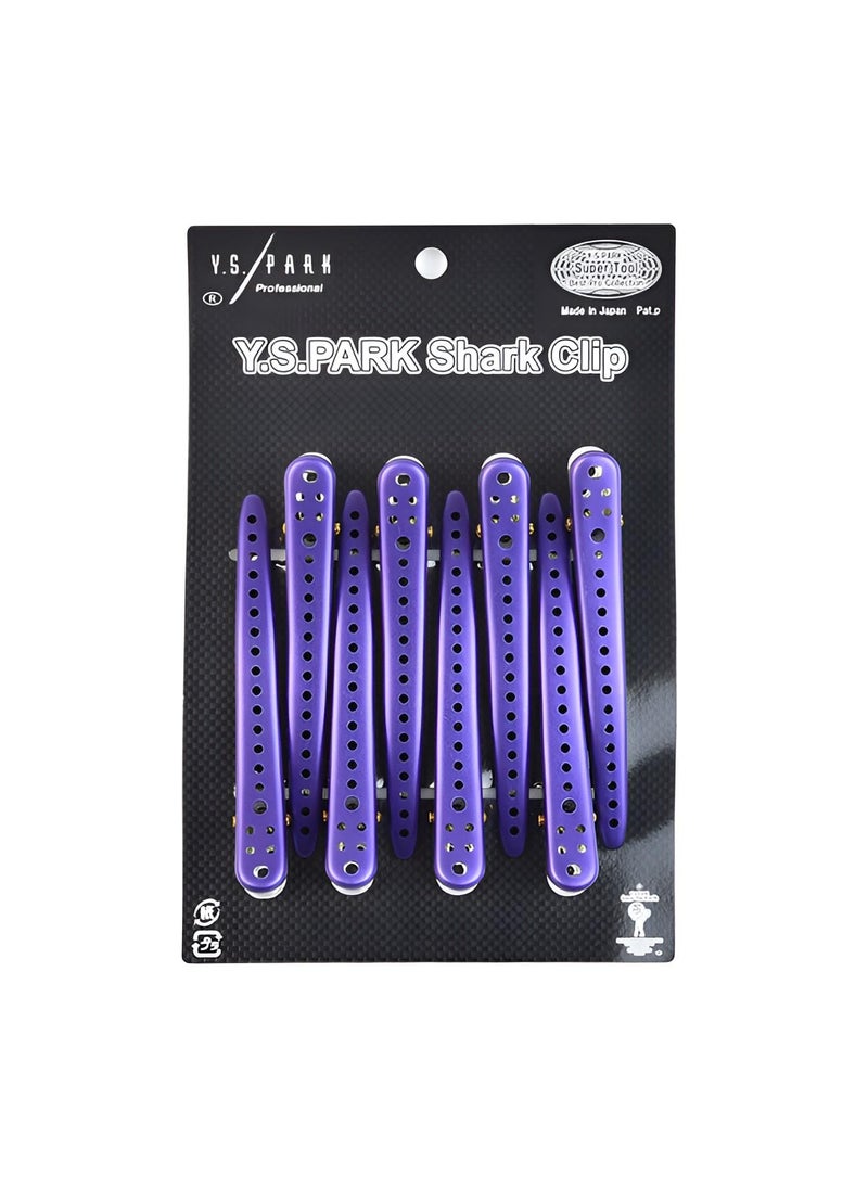 Y.S.Park YS Park Shark Clips  Purple Metal 8pcs 
