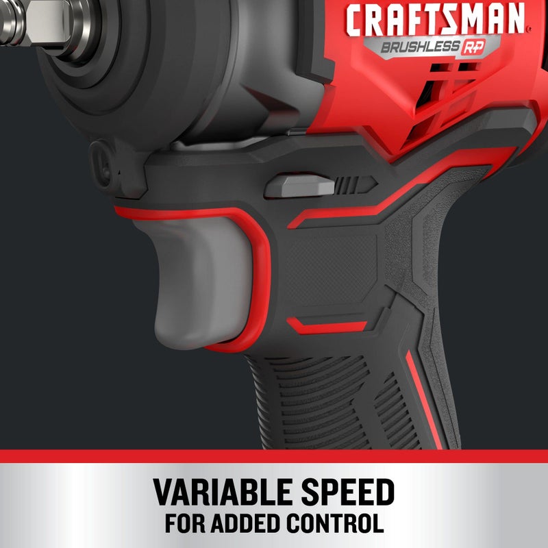 CRAFTSMAN V20 RP Cordless Impact Wrench, 3/8 inch Drive, Bare Tool Only (CMCF911B) - Image 5