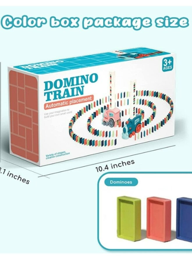 Domino Train Toy - 60Pcs Electric Automatic Domino Train - Image 2