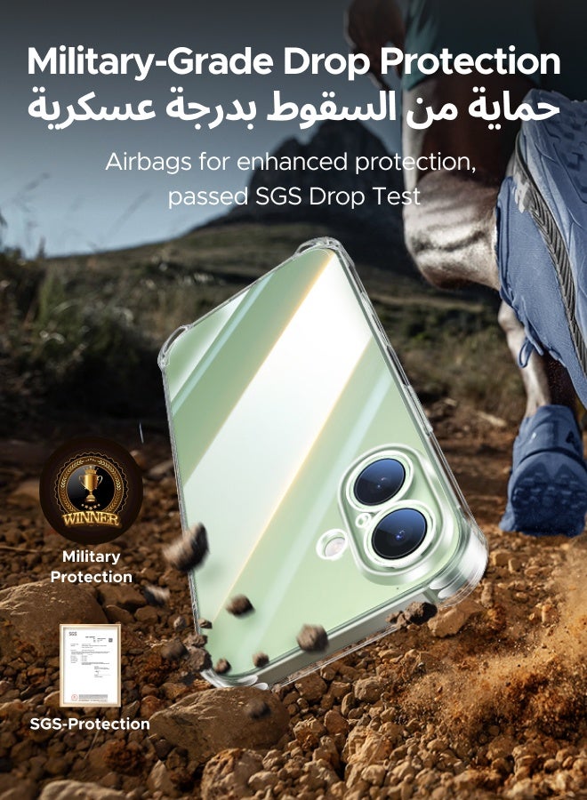 Ugreen 3 in 1 for iPhone 17 Case, Built in 4 L-Arc Airbags, Military-Grade Protection, Ultra Clear, Shockproof iPhone Cover, with 2-Pack Ultra HD Screen Protector, Slim Case for 17 6.3-Inch - - Image 5