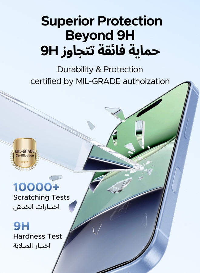 Ugreen 3 in 1 for iPhone 17 Case, Built in 4 L-Arc Airbags, Military-Grade Protection, Ultra Clear, Shockproof iPhone Cover, with 2-Pack Ultra HD Screen Protector, Slim Case for 17 6.3-Inch - - Image 4