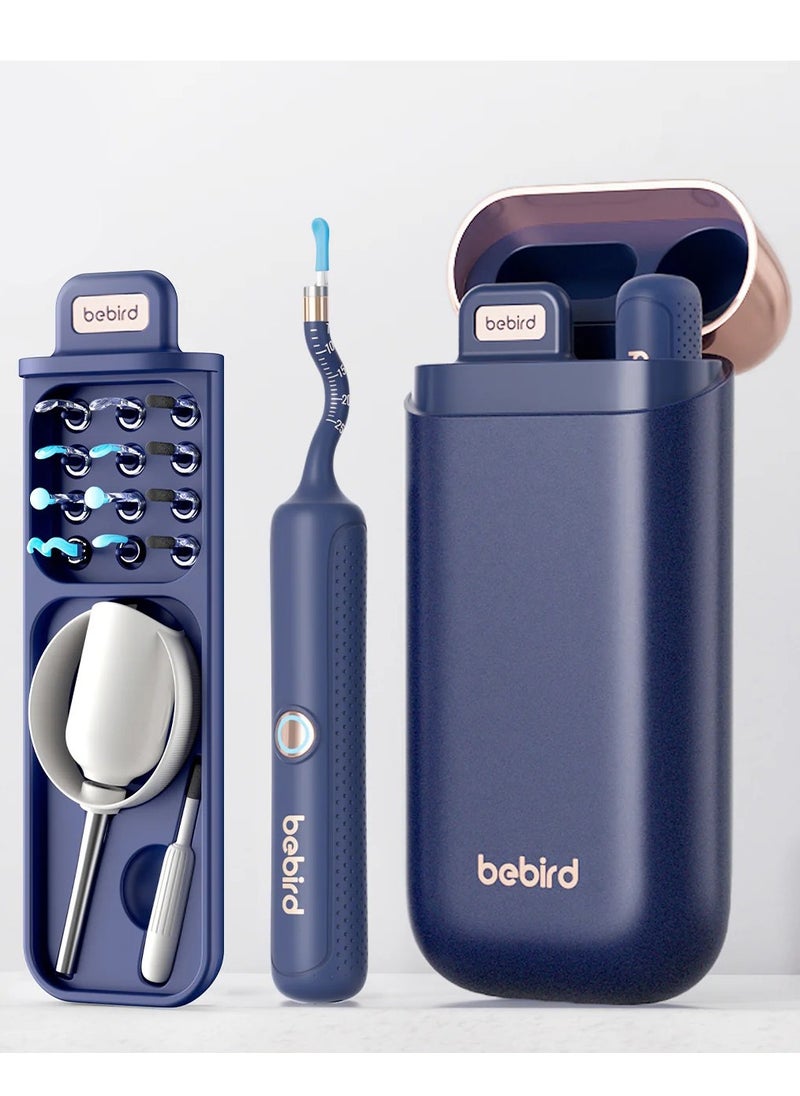 Bebird - Earsight Plus Ear Wax Removal Tool – HD Camera Ear Cleaner with WiFi App, 4-in-1 Cleaning Kit (Spade/Spoon/Picker/Tweezers), Soft Silicone Tips, Rechargeable & Wireless for Safe, Visual Ear Cleaning – Dark Blue - Image 1
