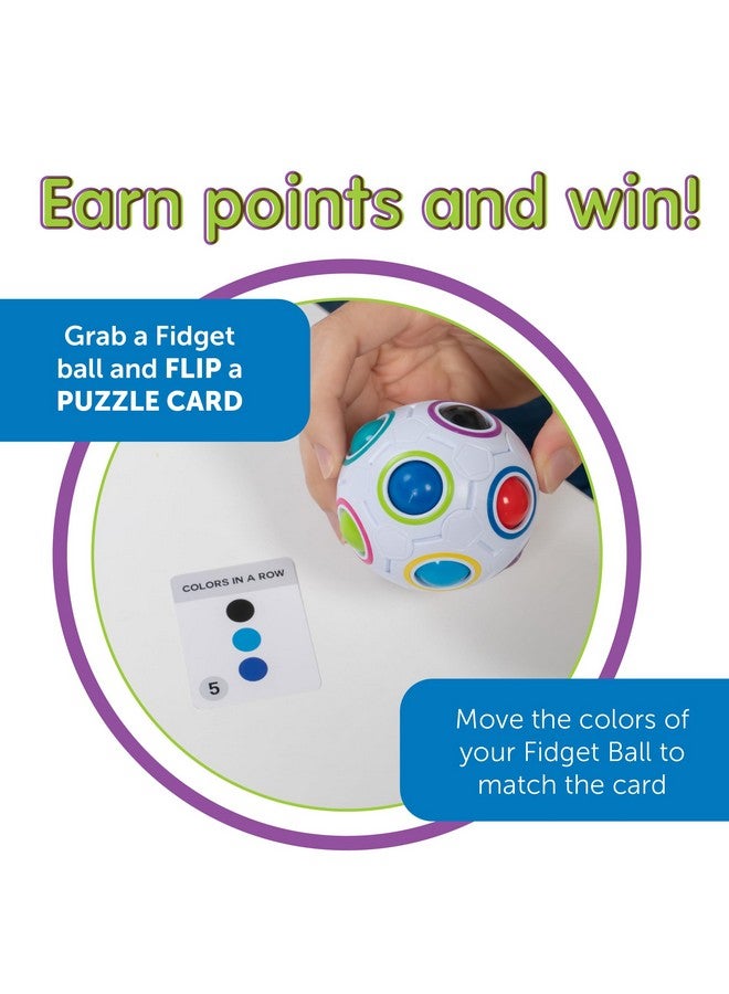 Continuum Games Fidget About It The Fast Paced Puzzle Dice Rolling Fidget Toy Board Game - Click The Orbs and Solve The Puzzles On The Cards - Fun for Family Game Nights - 2-4 Players Ages 6 and Up - Image 3