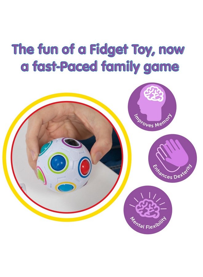 Continuum Games Fidget About It The Fast Paced Puzzle Dice Rolling Fidget Toy Board Game - Click The Orbs and Solve The Puzzles On The Cards - Fun for Family Game Nights - 2-4 Players Ages 6 and Up - Image 2