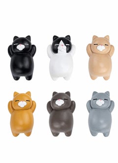 Bear 3D Resin Fridge Magnet for Whiteboard, Office, Photos, Notes, Decorative Magnets Gifts Cat Lady Lovers 6 Pcs