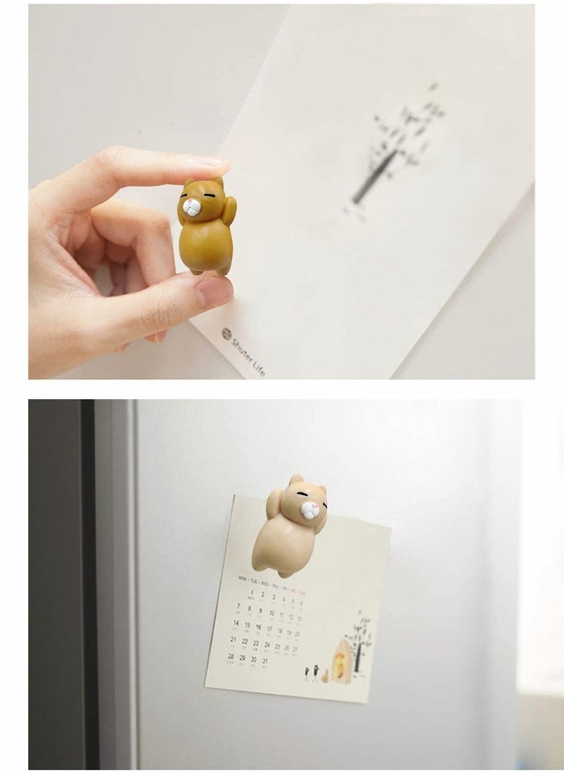 NIBEMINENT - Bear 3D Resin Fridge Magnet for Whiteboard, Office, Photos, Notes, Decorative Magnets Gifts Cat Lady Lovers 6 Pcs - Image 1
