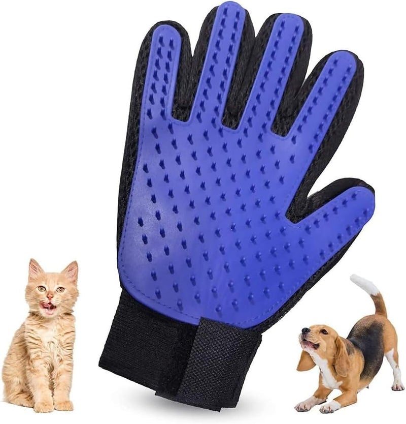 Mumoobear Mumoo Bear Pet Grooming Glove, Blue - Image 1