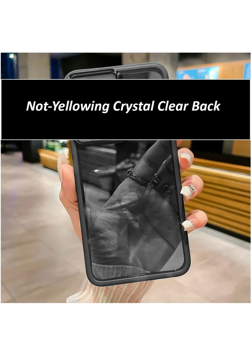 دبليو تيك حافظة لهاتف Realme 12x 5G 2024 باللون الأسود الناعم والشفاف من السيليكون بولي يوريثان فائق النحافة أنيق مطلي بحدود الكاميرا - Image 5