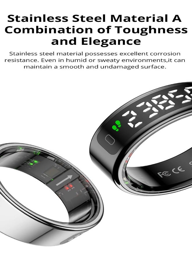 ColMi - COLMI R12 Smart Ring with Display Screen and Touch, Health Manager, Wireless Charging, 5 ATM Waterproof For Men Women - Image 1