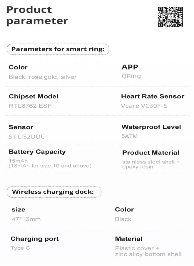 ColMi - COLMI R12 Smart Ring with Display Screen and Touch, Health Manager, Wireless Charging, 5 ATM Waterproof For Men Women - Image 1